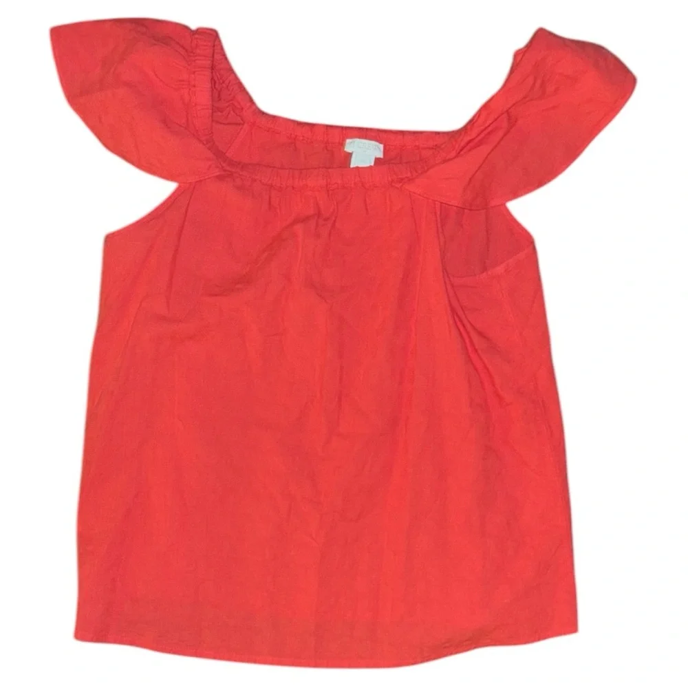 J. Crew Red Off-the-shoulder Top